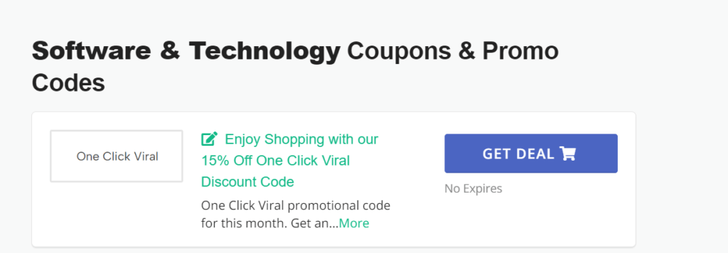 Categories 4 Software & Technology Coupons